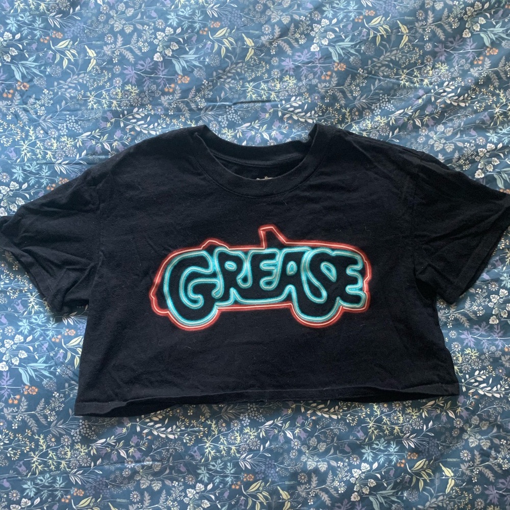 WIDE FRONT GREASE CROP TOP